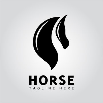 simple head horse logo