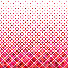 Color abstract square pattern background - geometrical vector graphic design from diagonal squares in red tones