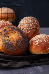 Homemade fresh rolls for sandwiches and burgers.