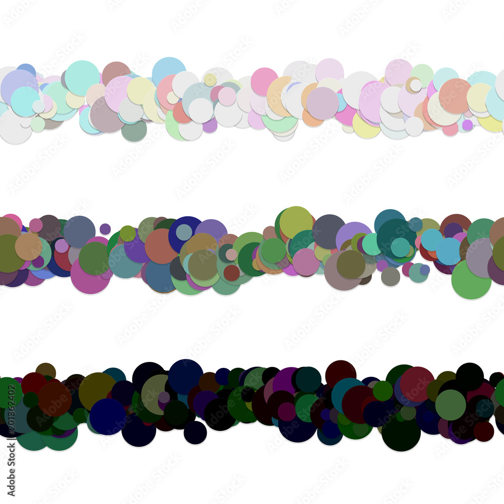 Poster repeatable chaotic dot pattern paragraph divider line design set - vector graphic decoration element