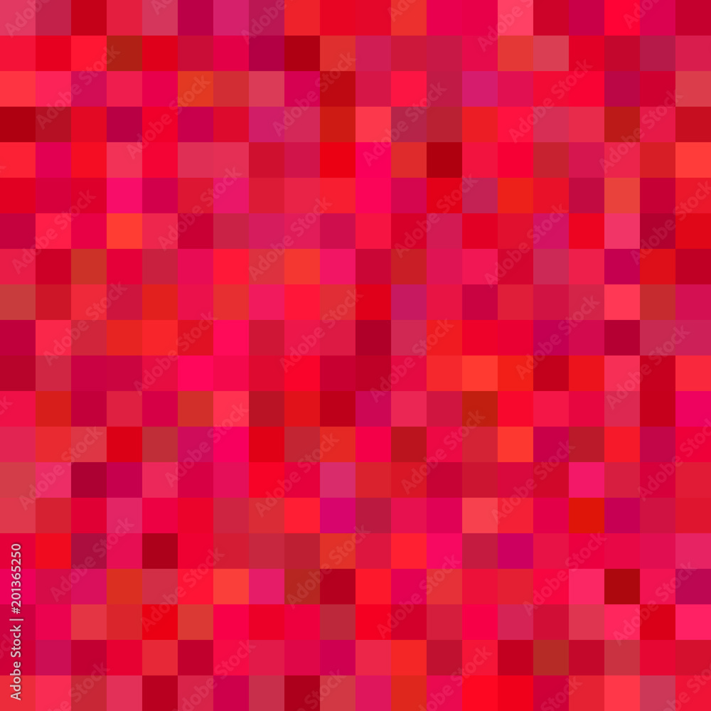 Poster red geometrical abstract square mosaic background - vector illustration from squares in colorful ton