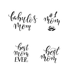 Mother's day lettering set