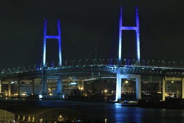 Fototapeta na wymiar 横浜ベイブリッジ　夜景