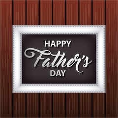 wood background signbooard celebration date happy fathers day vector illustration