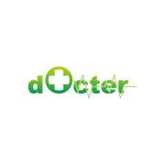doctor, health logo design with green cross