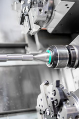 Steel metal automotive parts cutting machine process by CNC lathe