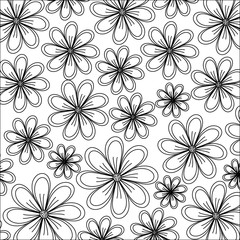 floral background, black and white design. vector illustration