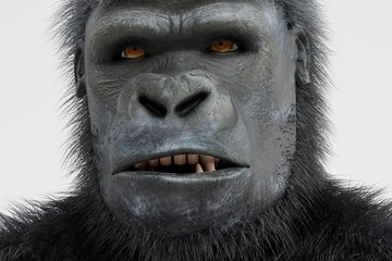 Realistic 3d Render of Gorilla