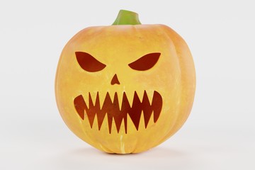 Realistic 3d Render of Halloween Pumpkin