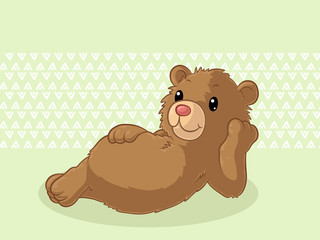 Entspannter Comic Bär