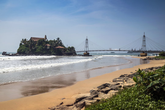 Paravi Devi Buddhist temple at Pigeon Island, Matara, Southern Province, Sri Lanka