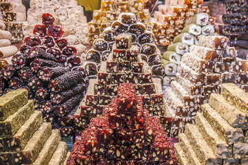 Turkish delight on Spice Bazaar Istanbul