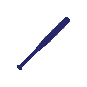 Baseball bat icon. Softball bat. Flat vector illustration