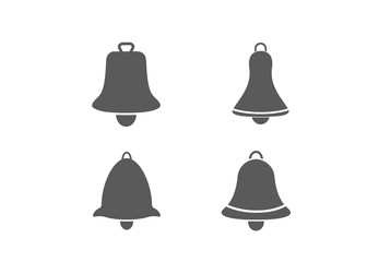 Modern notification bell icon set 