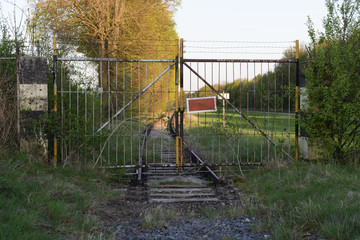 Gate on abandoned railroad track