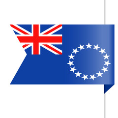 Cook Islands Flag Vector Bookmark Icon