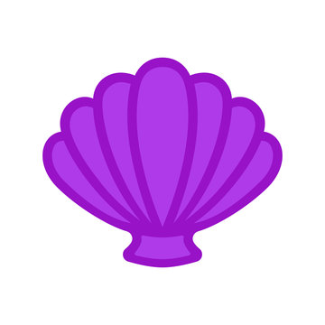 recommend clip art: Scallop sea shell. Clam. Conch. Seashell - flat vector icon.