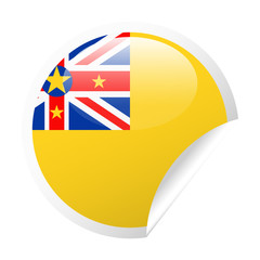 Niue Flag Vector Round Corner Paper Icon