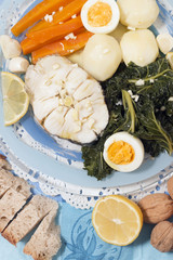 hake fish with vegetables