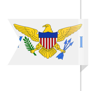 U. S. Virgin Islands Flag Vector Bookmark Icon