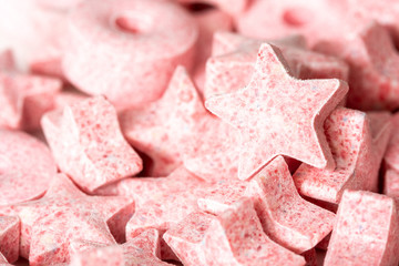 Star-shaped candy in the pile