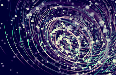 Fondo abstracto de espiral o remolino.Patron de lineas y puntos.Ciencia y tecnologia
