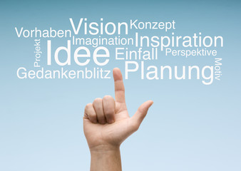 Konzept Zeigefinger