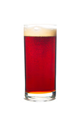 Russian traditional drink kvass isolated on white background