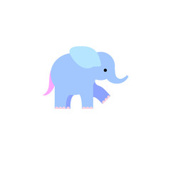 Blue elephant illustration