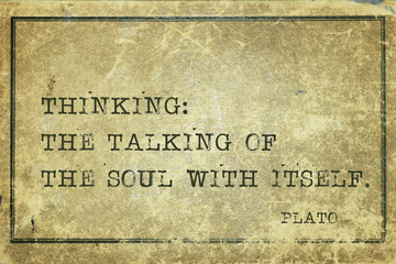 thinking is Plato