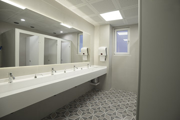Contemporary Public Restroom   