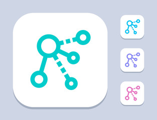 Circle Network - Neon Icons. A professional, pixel-perfect icon.