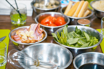 Ingredients for cooking Italian cuisine