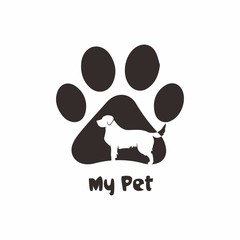 pet hand logo design for label