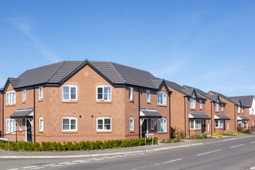 Naklejka premium New build houses in Cheshire England UK