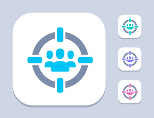 Target On People - LED Duo Icons. A professional, pixel-perfect icon.