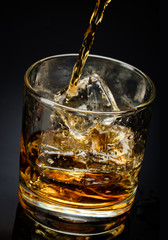 Pour into a glass of whiskey