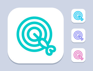 Target & Dart - Neon Icons. A professional, pixel-perfect icon.