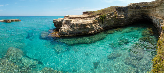 Grotta dello Mbruficu, Salento sea coast, Italy