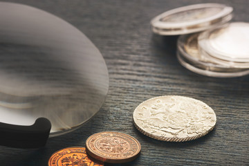 numismatics, collect old coins