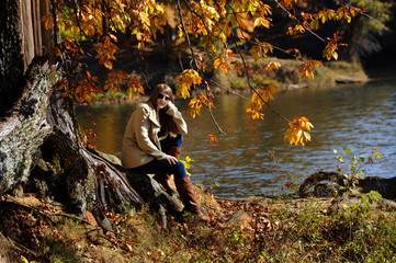 Autumn Contemplation on Poplar Tree Lake