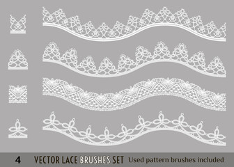 frame lace ornament set, pattern brush.