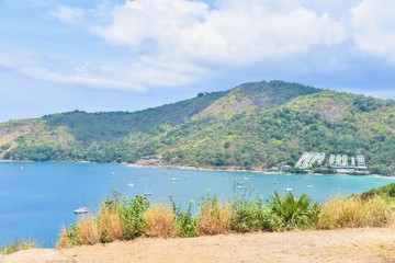 View of Nai Harn Beach from Windmill Viewpoint in Phuket, Thailand