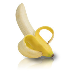 banana isolated on white background with clipping path