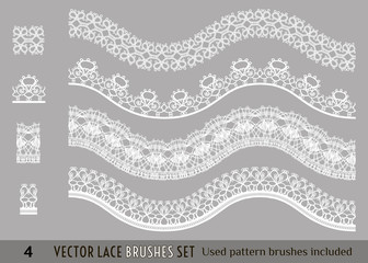 frame lace ornament set, pattern brush.