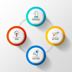 Infographic design template. Business concept with 4 steps