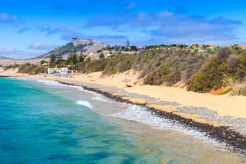 Vila Baleira. Coastal landscape of Porto Santo