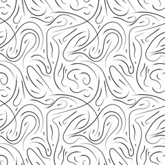 Abstract black and white vector background, seamless repeating pattern