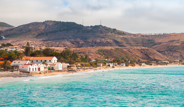 Vila Baleira. Coastal landscape of Porto Santo