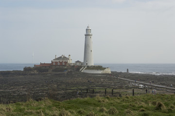 Fototapeta na wymiar St Mary's lighthouse Whitley Bay